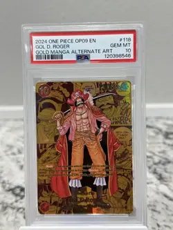 2024 ONE PIECE OP09-EMPERORS IN THE NEW WORLD #118 GOL D. ROGER MANGA PSA 10 - Image 1