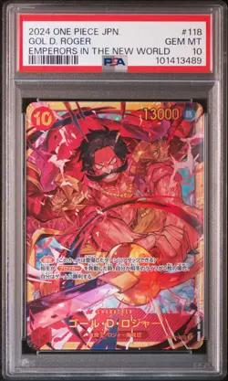 2024 ONE PIECE JPN OP09-EMPERORS IN THE NEW WORLD #118 GOL D. ROGER PSA 10 - Image 1