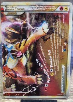 Pokemon TCG • Entei & Raikou Legend (Bottom) • HGSS Unleashed 91/95 • NM Holo - Image 1