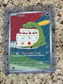 Pokemon Gulpin TCG Rare Holo Illustration Card 154/142 Sv07 Stellar Crown - Image 1