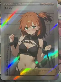 Pokemon Misty Anime Waifu Custom DIY Trainer Art Pokemon card - Image 1
