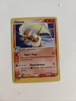 Pokemon TCG EX Sandstorm Flareon Holo Card 5/100 Sandstorm Flareon - Image 1