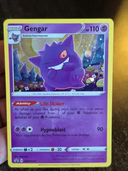 Pokemon TCG: Sword & Shield Gengar SWSH052 Black Star Promo Card Fart Swirl - Image 1