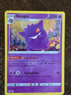 Pokemon TCG: Sword & Shield Gengar SWSH052 Black Star Promo Card Fart Swirl - Image 3