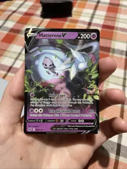 Pokemon TCG Hatterene v Crown Zenith Holo Ultra Rare Card 065/159 - Image 1