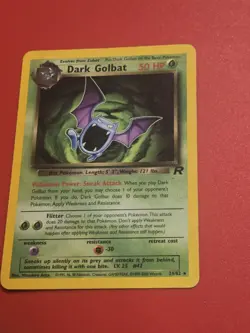 Pokemon TCG WOTC Team Rocket DARK GOLBAT NON- Holo Rare Card 24/82 LP - Image 1