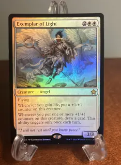 MTG Exemplar of Light Foundations Foil FDN Magic The Gathering NM Mint - Image 1