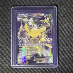 Pokemon Pikachu EX Full Art Promo Holo XY124 XY 130 HP Basic Trading Card - Image 1