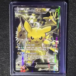Pokemon Pikachu EX Full Art Promo Holo XY124 XY 130 HP Basic Trading Card - Image 2