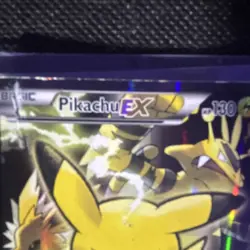 Pokemon Pikachu EX Full Art Promo Holo XY124 XY 130 HP Basic Trading Card - Image 4