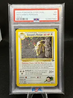 2000 POKEMON GYM CHALLENGE HOLO #8 GIOVANNI'S PERSIAN PSA 7 - Image 1