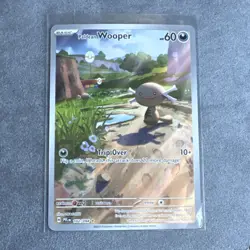 Pokemon Paldean Wooper Holo Rare 102/094 PLM Basic 60HP Trip Over Pokemon TCG - Image 1