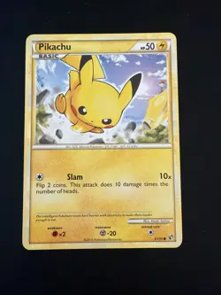 Pikachu 61/90 Common HS Undaunted LP Pokemon - Image 1