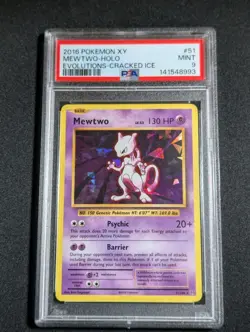 Mewtwo Cracked Ice Holo PSA 9 | XY Evolutions #51/108 | 2016 Pokemon - Image 1