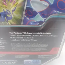 POKEMON AZURE LEGENDS FACTORY SEALED TIN - KYOGRE EX (5 Packs)(Tin Dented) - Image 5
