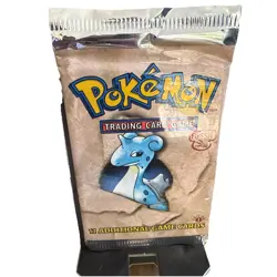 UNWEIGHED Sealed Pokemon 1st Edition Fossil Booster Pack Lapras Art - Image 1