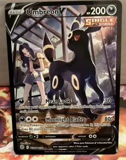 Pokemon Umbreon V Full Art Single Strike Ultra Rare Holo Swsh09 TG22/TG30 - Image 1