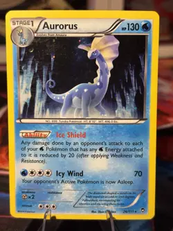 Pokemon 2014 XY Furious Fists Aurorus #26/111 (Cosmos Holo) LP - Image 1