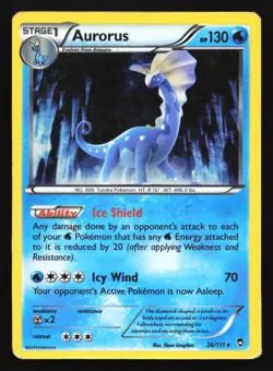 Aurorus 26/111 Furious Fists Cosmos Holo Rare Pokemon Card - Image 1