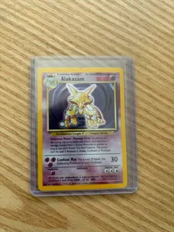 Alakazam 1/102 | Base Set | Holo Rare | WOTC Pokemon Card | LP | - Image 1