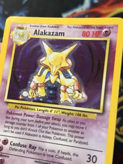 Alakazam 1/102 Holo Rare Base Set - Pokemon Card WOTC B LP - Image 3