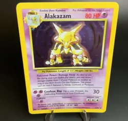 Alakazam Base Set 1/102 Holo Rare Vintage Pokemon Card LP 1999 WOTC - Image 1