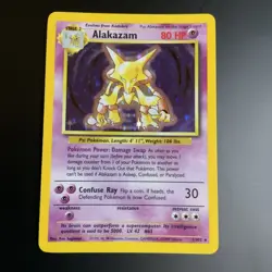 Alakazam Base Set 1/102 Holo Rare Vintage Pokemon Card LP 1999 WOTC - Image 5