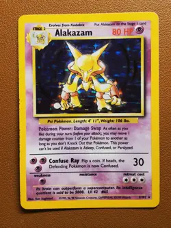 Alakazam 1/102 Base Set Unlimited Holo Rare Card Pokemon TCG WOTC LP - Image 1
