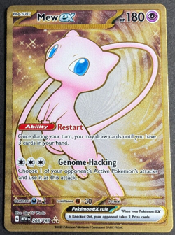 Mew ex Gold Metal NM 205/165 Scarlet & Violet 151 Pokemon Card - Image 1