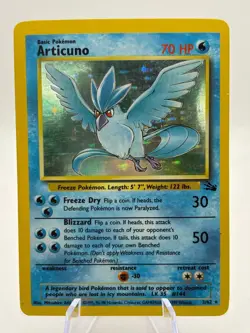 Pokemon TCG WOTC Fossil - Articuno 2/62 Rare Holo Moderately Played - Image 1