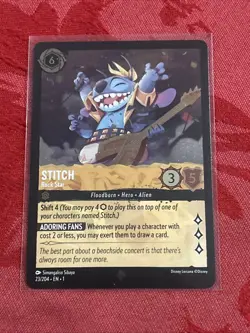 FOIL Disney Lorcana The First Chapter - Stitch - Rock Star - 23/204 FOIL - Image 1