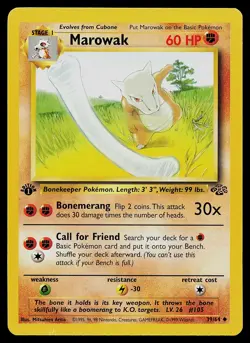 Pokemon Card - Marowak Jungle 39/64 Uncommon 1st Edition - Image 1
