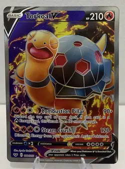 Torkoal V (Full Art) 188/202 SWSH01: Sword & Shield Base Set Pokemon Card - Image 1