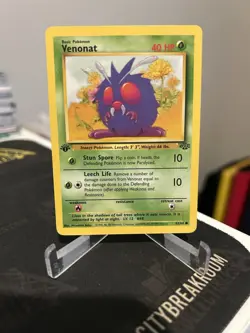 1999 Pokemon Jungle Venonat 1st Edition Card No. 63 - Image 1