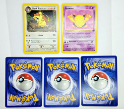 NM Vintage Pokemon Cards (5) - Team Rocket Set WOTC 2000 - Machop, Dark Raticate - Image 2