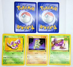 NM Vintage Pokemon Cards (5) - Team Rocket Set WOTC 2000 - Machop, Dark Raticate - Image 4