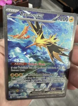 Zapdos ex 202/165 Scarlet & Violet 151 NM Special Illustration Rare SIR Pokemon - Image 5