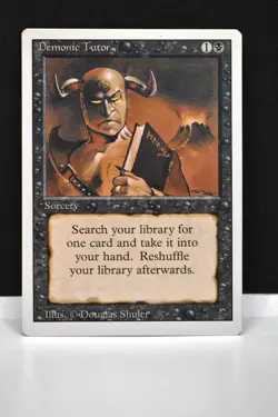 MTG, DEMONIC TUTOR, REVISED, NM, NEVER PLAYED - Image 1