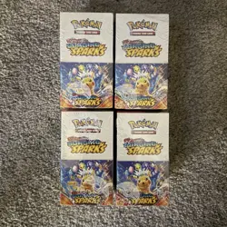 Pokemon TCG Surging Sparks Half Booster Box 18 Pack Sealed X4 Brand New In Hand - Image 1