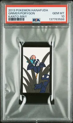 2013 POKEMON HANAFUDA KANTO MAY GRIMER/PORYGON PSA 10 - Image 1