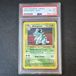 Pokemon TCG Jungle Nidoqueen 07/64 Holo Rare PSA 6 Stage 2 Unlimited Wizards - Image 1