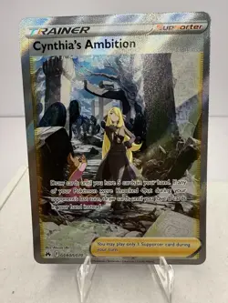 Pokemon TCG Cynthia's Ambition GG60/GG70 Crown Zenith: Galarian Gallery NM Card - Image 1