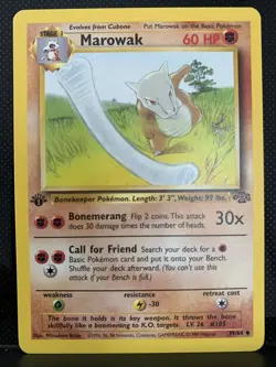 Pokemon TCG Marowak Jungle Card 39/64 1st Edition Mitsuhiro Arita Vintage - Image 1