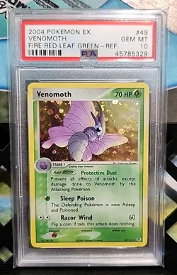 Venomoth 49/112 FireRed & LeafGreen Reverse Holo Pokemon Psa 10 - Image 1