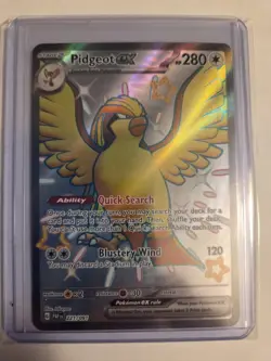Pokemon TCG Pidgeot EX Full Art Paldean Fates Shiny Ultra Rare Card 221/091 - Image 1