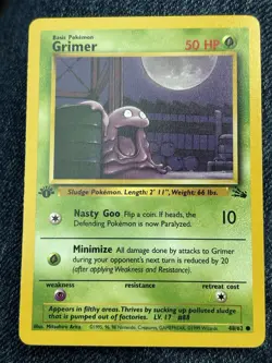 Pokemon TCG Grimer Team Rocket 48/62 1st Edition Basic 50 HP Common - Image 1