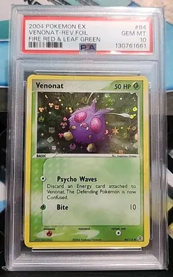Venonat 84/112 FireRed & LeafGreen Reverse Holo Pokemon Psa 10 - Image 1