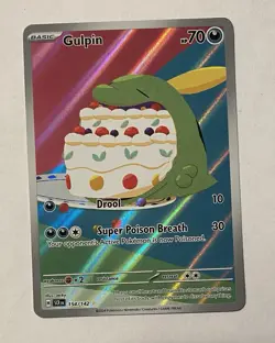 2024 Pokemon Stellar Crown Gulpin Illustration Rare 154/142 - Image 1
