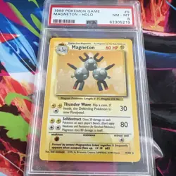 1999 Pokemon Base Set Holo Magneton #9 PSA 8 - Image 1