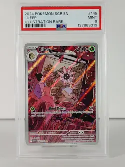 Lileep - Illustration Rare - Stellar Crown - POKEMON - 145/142 - PSA 9 - Image 1
